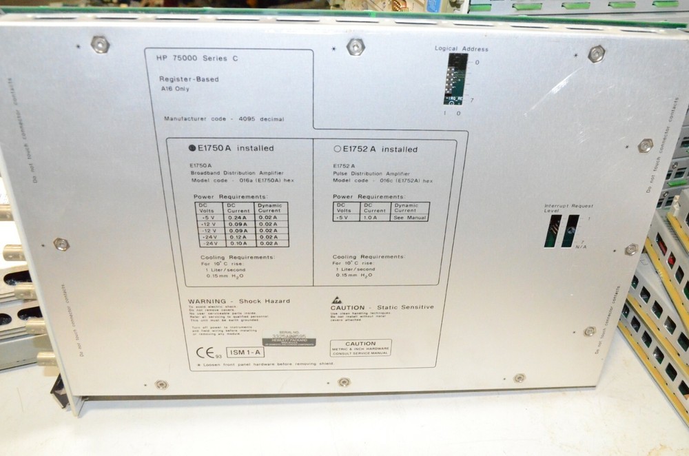 HP Agilent VXI Modules E1401B E1485A E1430A E1750A E1482B E1410A Z5210F