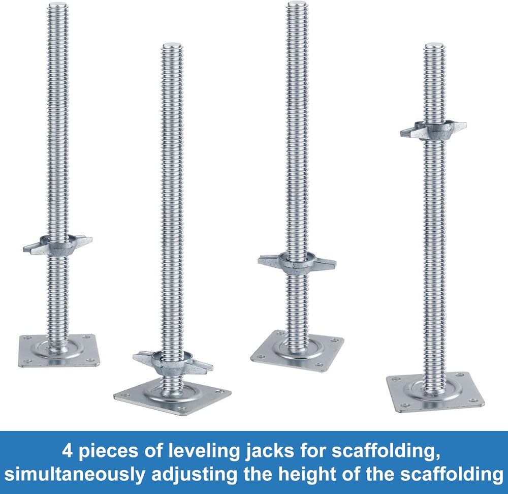 18" Scaffold Adjustable Leveling-Jack Parts - Galvanized Solid Threaded Rod Sca