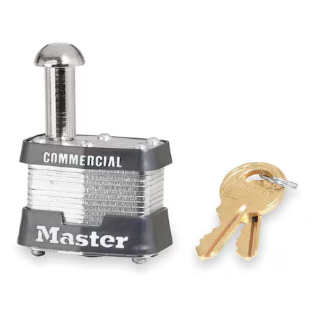 Master Lock 443Kale Padlock, Keyed Alike, Single Post Shackle, Rectangular