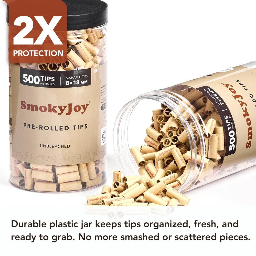 Pre Rolled Filter Tips Natural Unbleached 7mm 500 Pcs