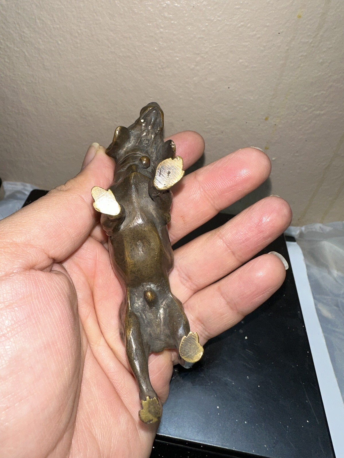 Wonderful Antique Bronze Dog