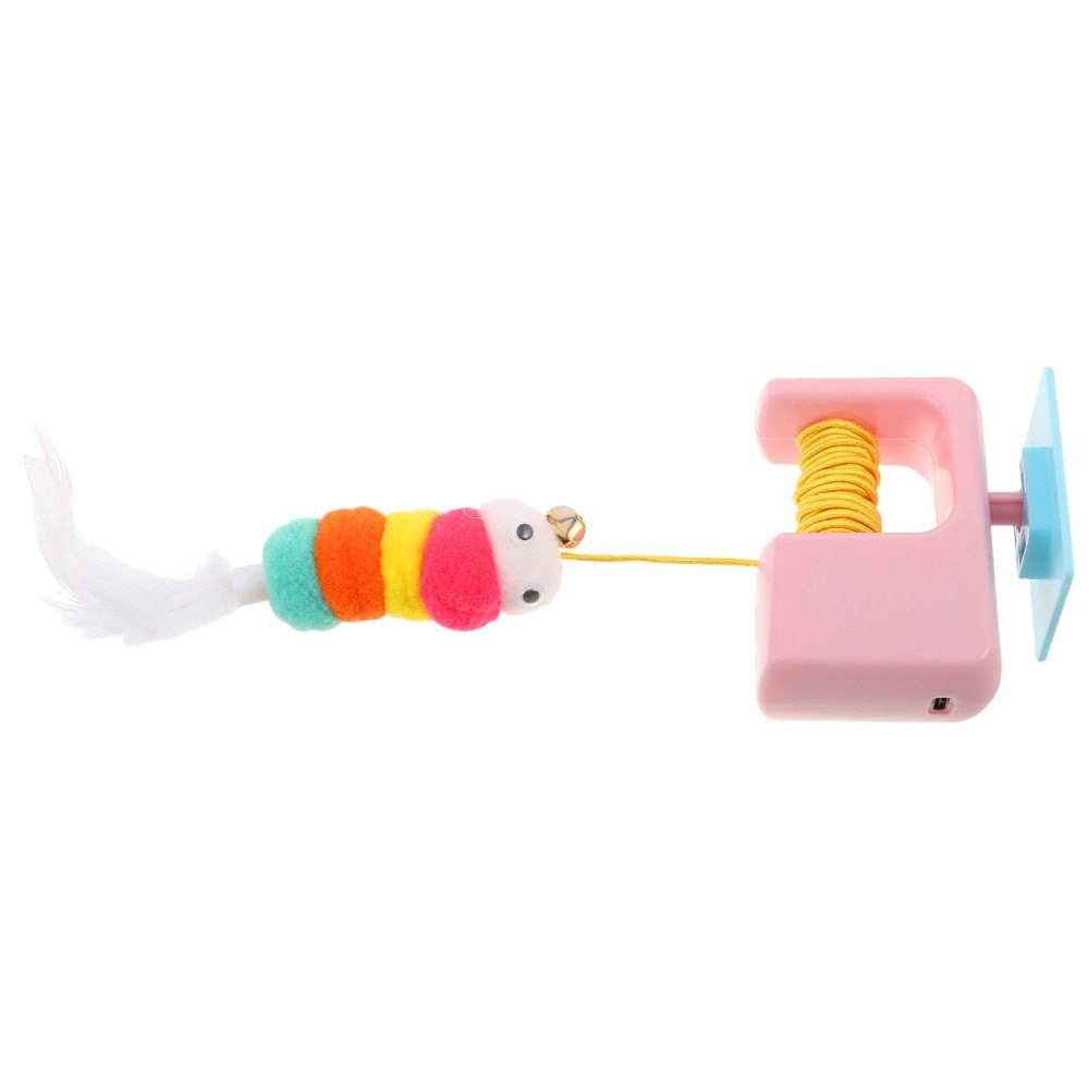 Interactive Cat Toys: Automatic Plastic Cat Teaser Retractable Hanging Indoor