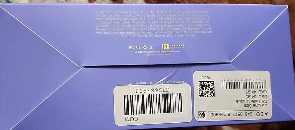 COBY Karaoke True Wireless Speaker & Microphone Set NEW Bluetooth Streaming