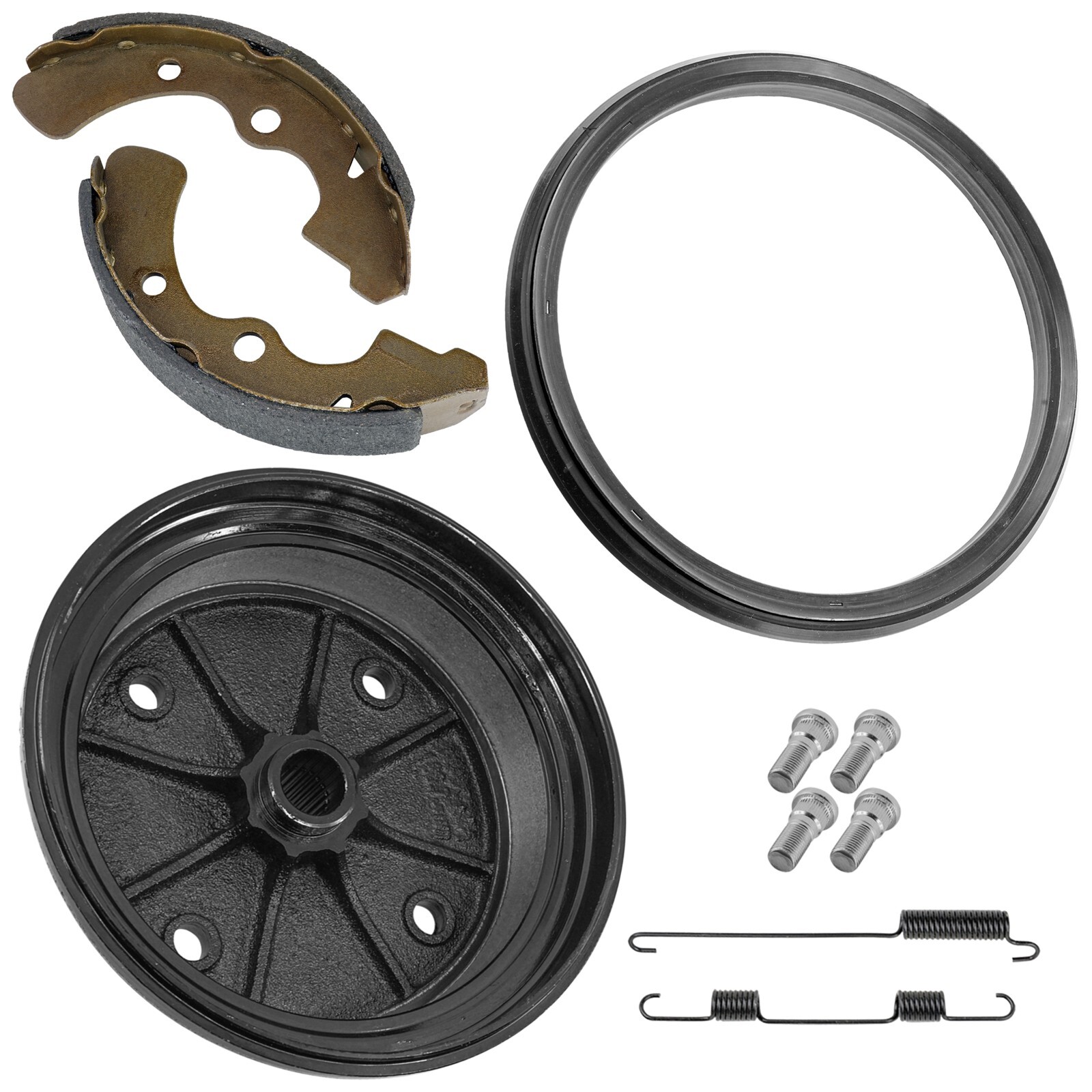 Front Brake Drum w/ Shoes fits Kawasaki 41038-0034 41038-1345 41038-7501