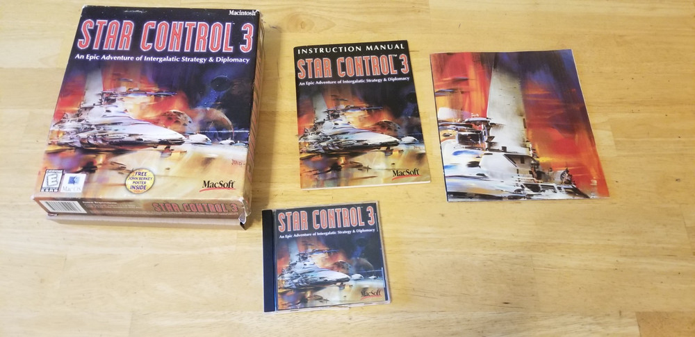 Star Control 3 MAC CD game! BIG BOX COMPLETE w poster