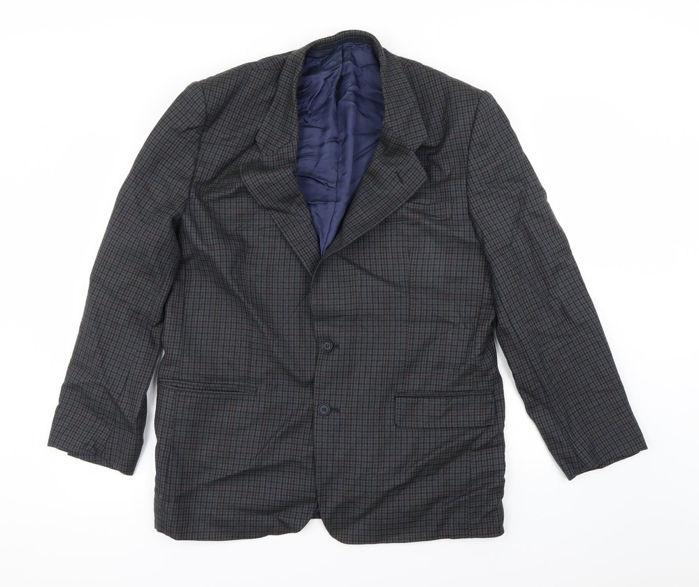Debenhams Mens Grey Polyester Blend Jacket Blazer Size 42