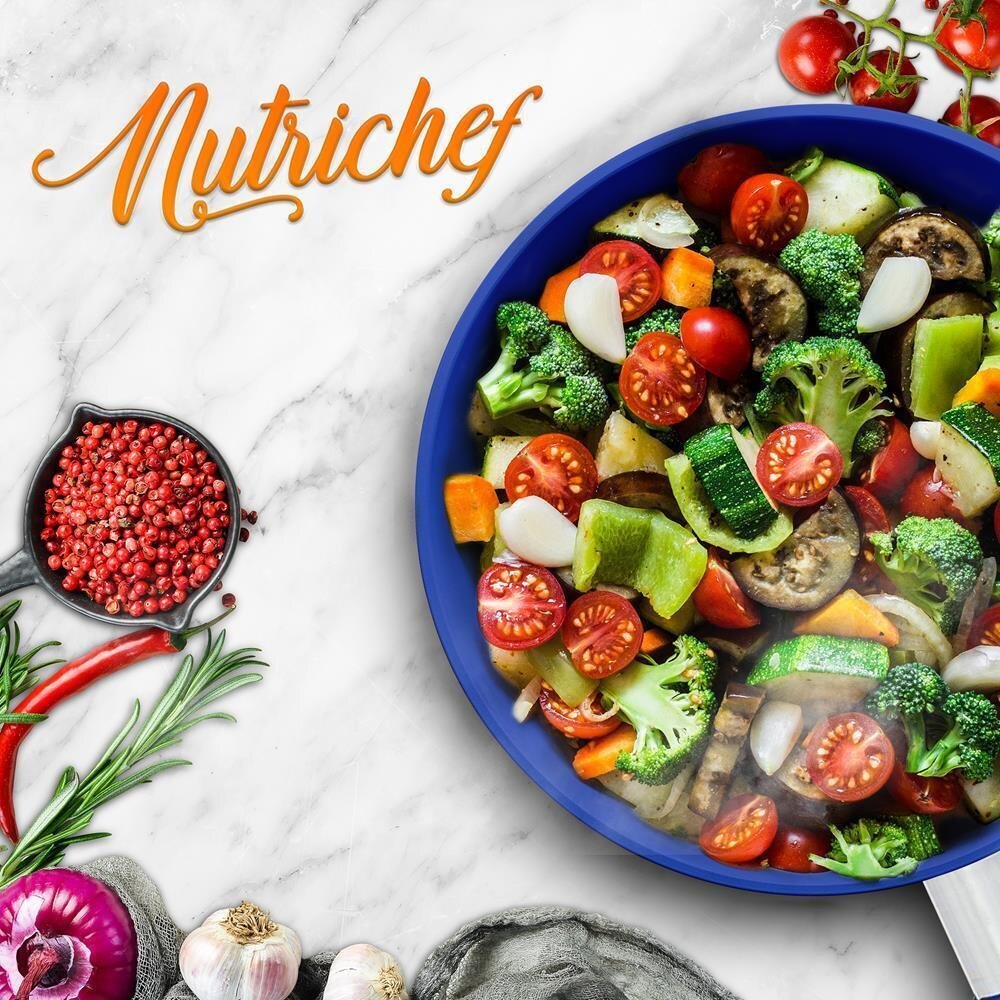 NutriChef 10" Medium Fry Pan Non-Stick PFOA Free 2.5mm Aluminum Induction Base