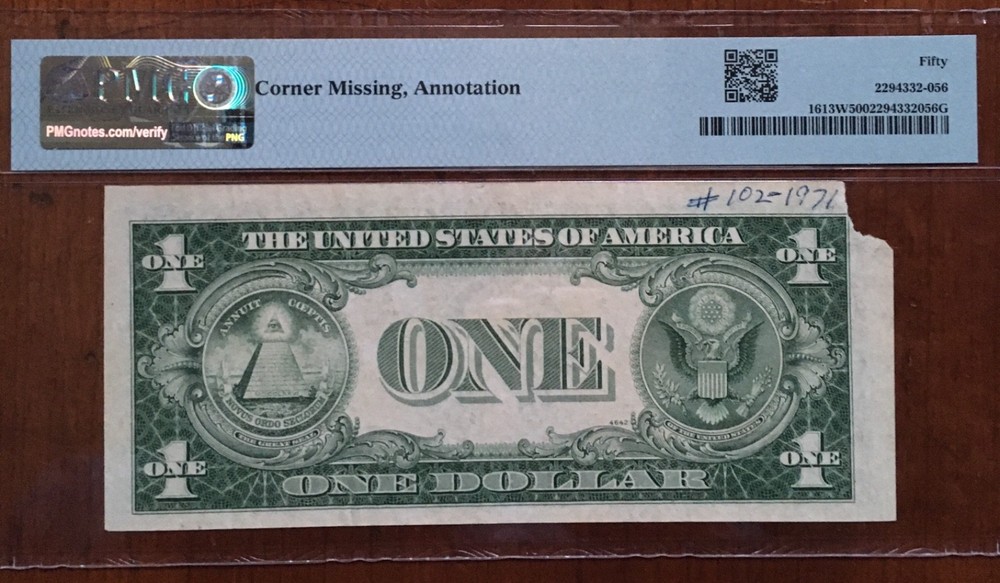 1935-D $1 Treasurer Autographed Silver Cert LOW SERIAL 61st Note Ever Printed