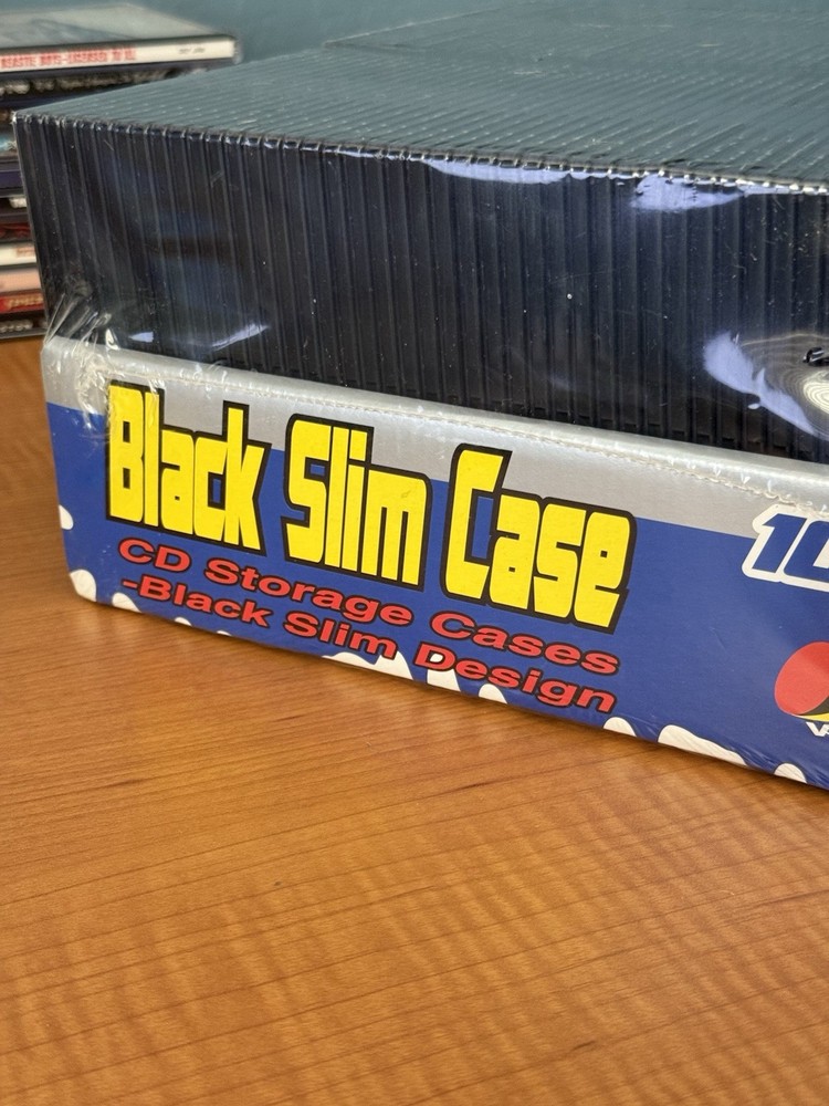 CD Storage Cases Black Slim Design 100 Pack LOT