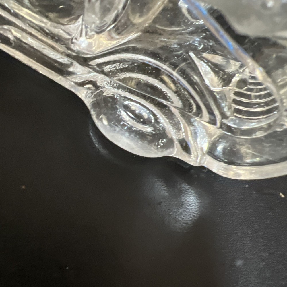 FIRE ENGINE GLASS CANDY CONTAINER ENGINE 1930s VICTORY GLASS