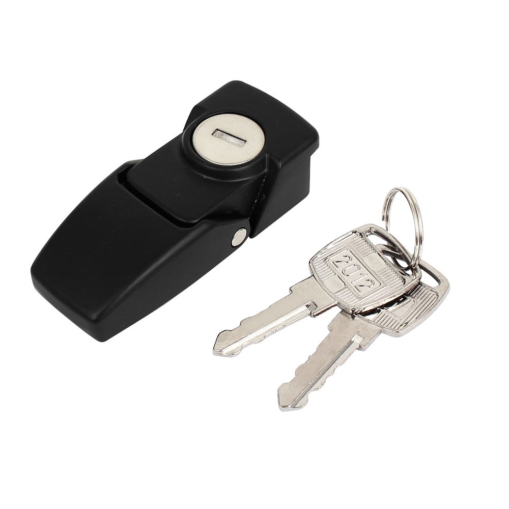 Cabinets Boxes Cases Security Plastic Toggle Hasp Latch Lock Black w 2 Keys
