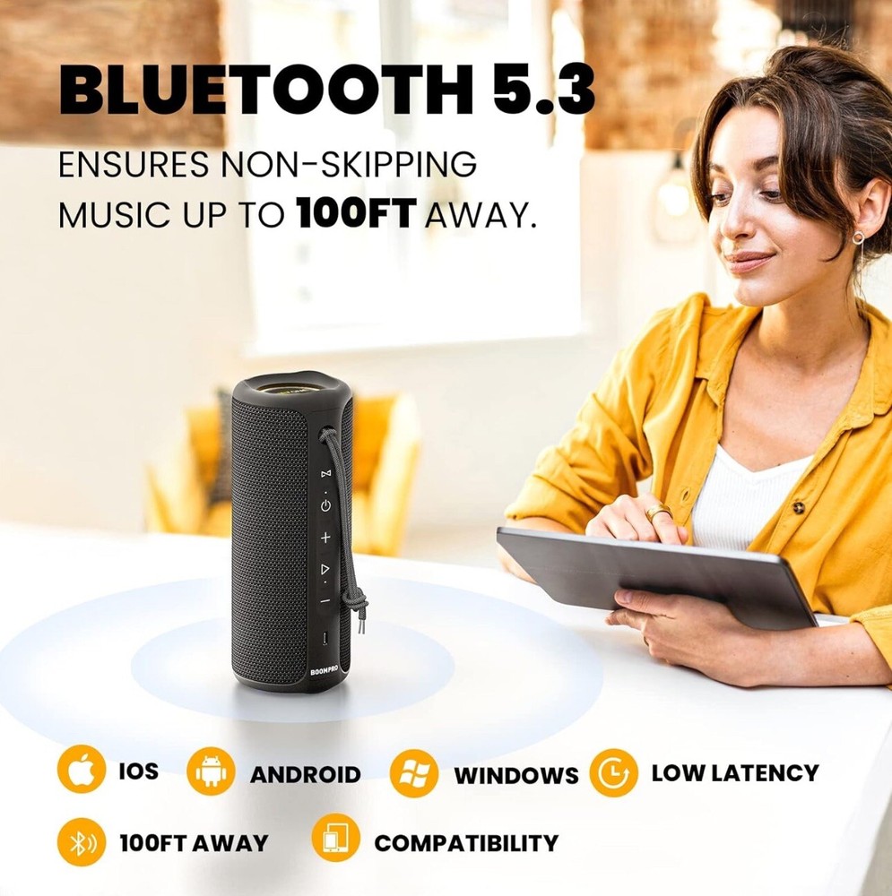 2 X Miatone Boo pro Splashproof Wireless Speaker