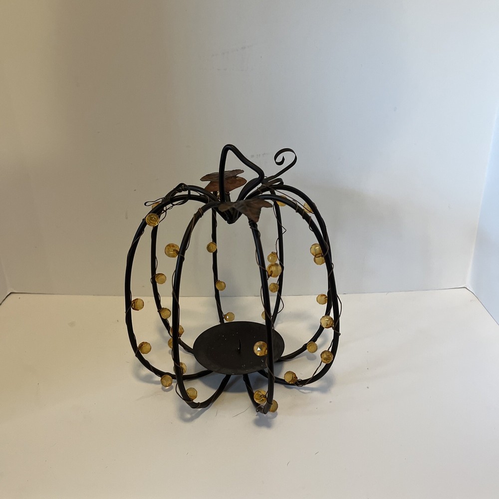 Metal Pumpkin Candleholder Home Decor FALL