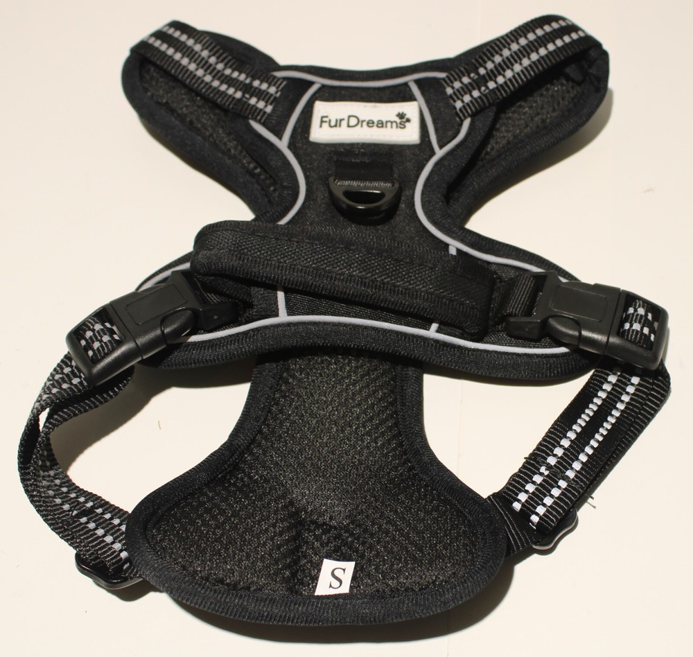 Fur Dreams Dog Harness SMALL No Pull Control Handle Adjustable Reflective Nylon
