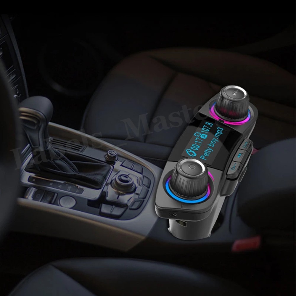 Bluetooth Car FM Transmitter Wireless Radio Adapter MP3 Player Handsfree 2 USB