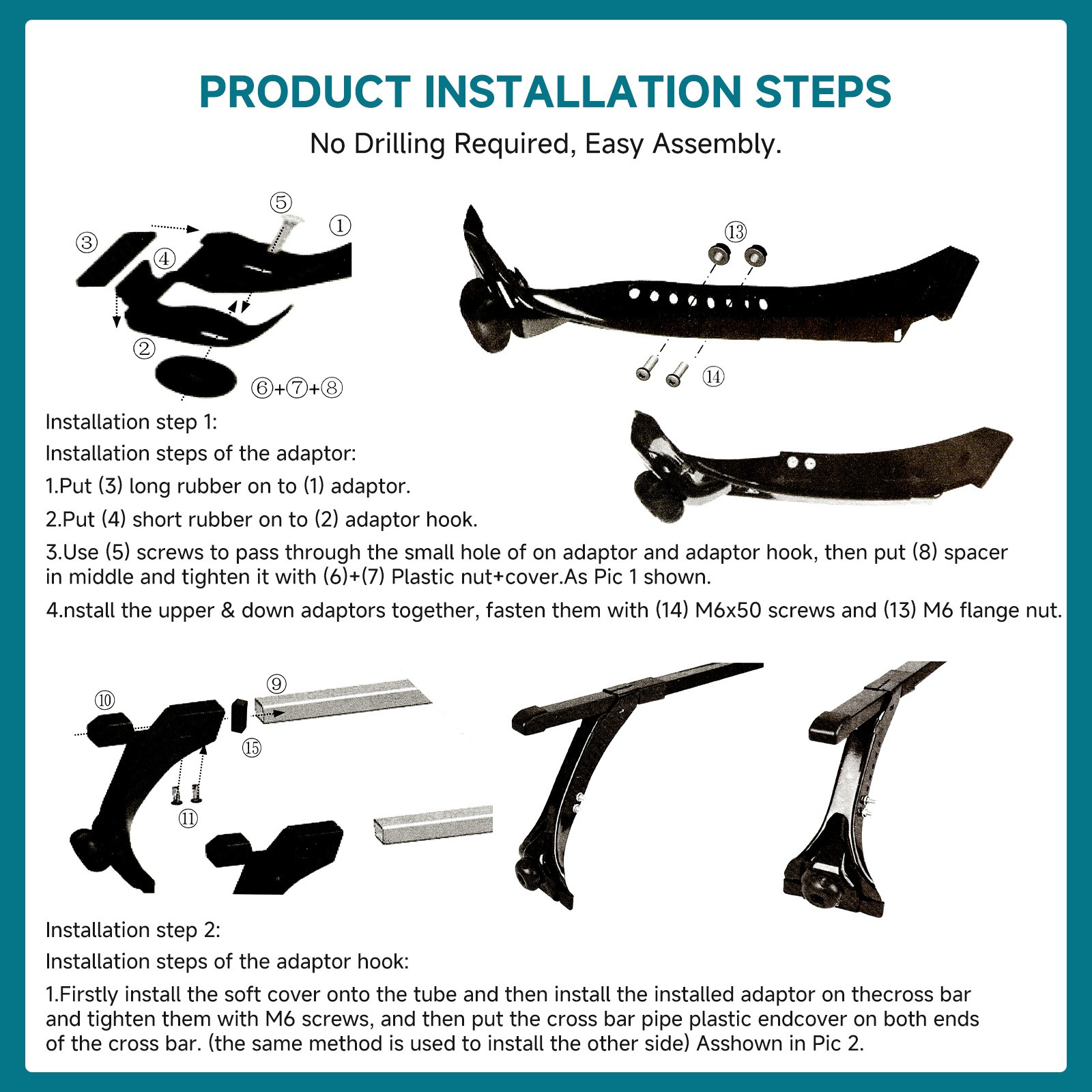 For Dodge B150 B250 B350 63" Gutter Roof Rack Crossbars Luggage Cargo Carriers