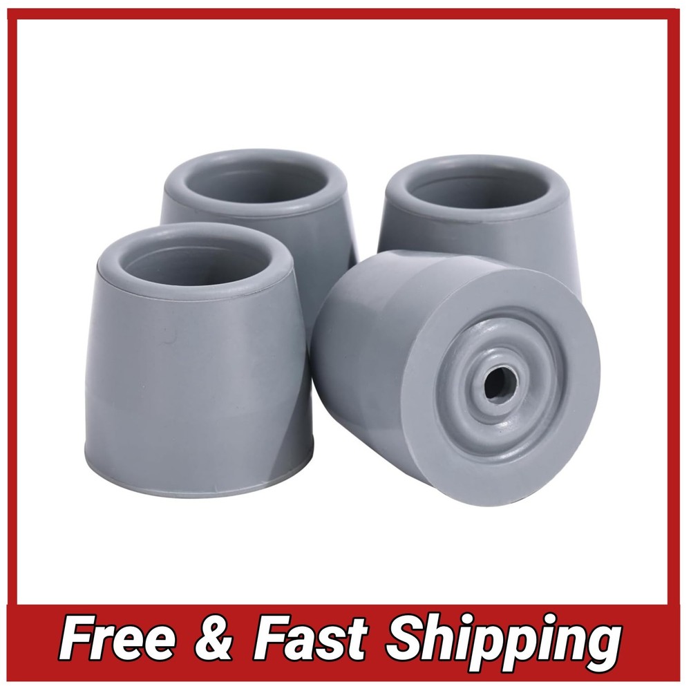 4PCS Walker Tips 1 1/8 '' Heavy Duty Replacement Rubber Tips for Walkers, Commod