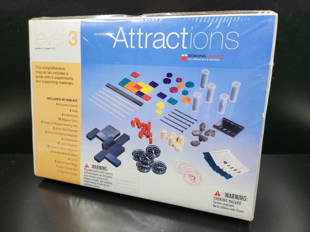 Magnet Lab Level 3 Six Experiments Dowling Magnets Learn Classroom Fun Guide NEW