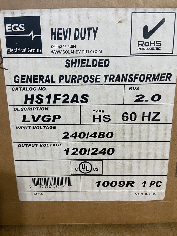 TRANSFORMER  EGS HEVI-DUTY