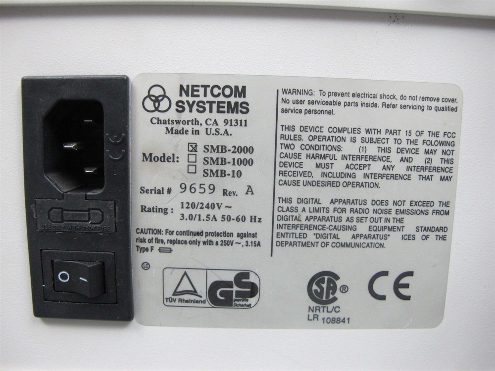 Spirent NetCom Systems SmartBits 2000 Performance Analysis System SMB-2000