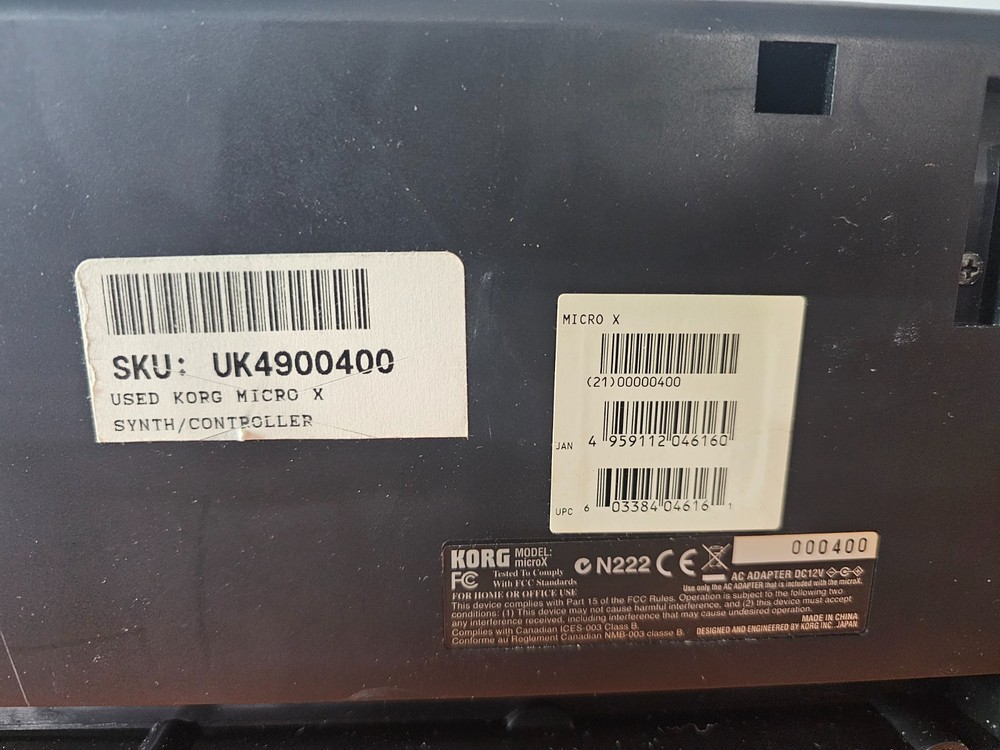 Korg Micro X 25-Key Synthesizer Keyboard Pre-owned w/ Case + Power Cable