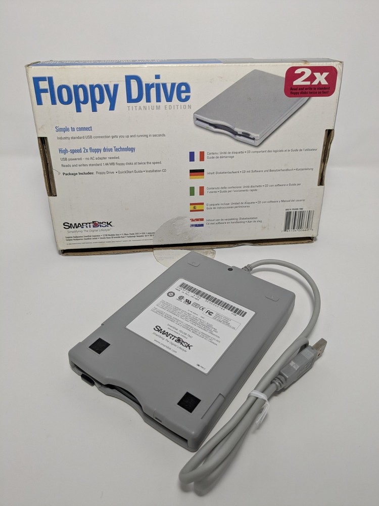 Smart Disk Fd-05PUB USB External 3.5" 1.44 MB Floppy Disk Drive