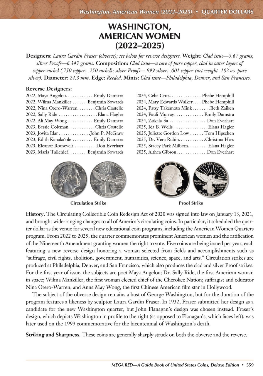 Mega Red Guide Book of U.S. Coins Deluxe 10th Edition Hardcover