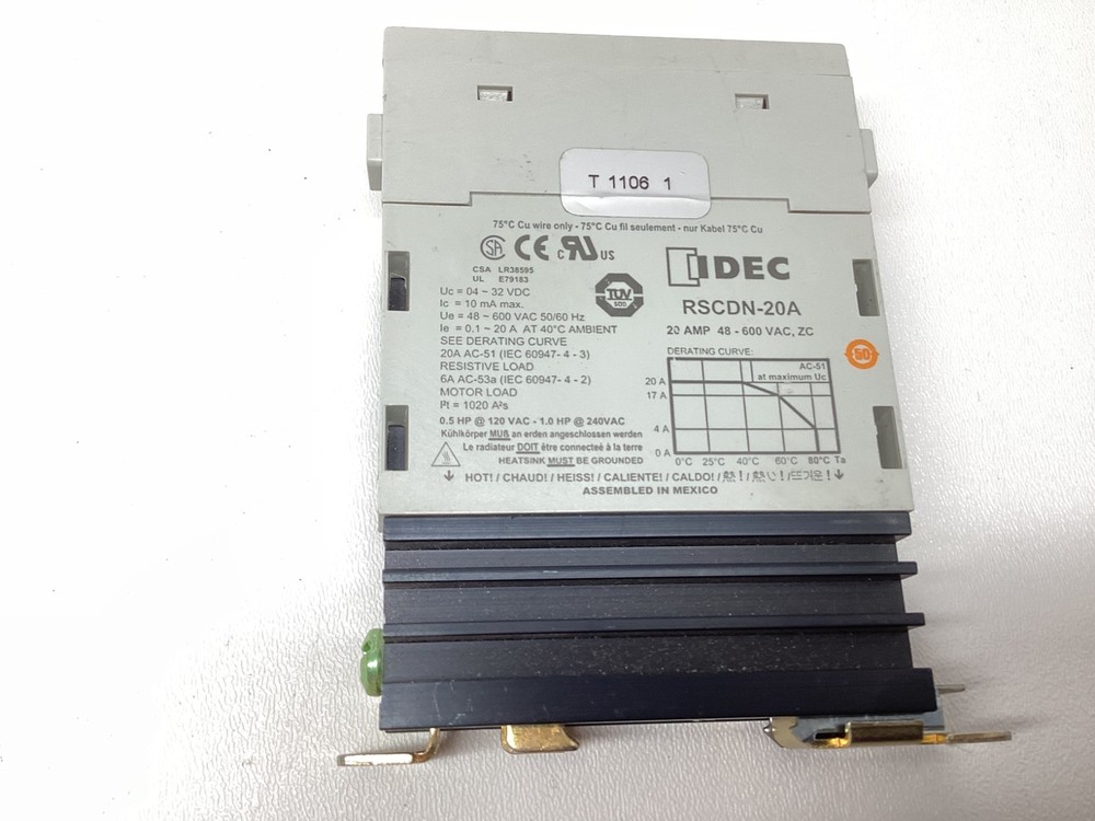 IDEC RSCDN-20A Solid State Relay *Qty 8. Warranty.