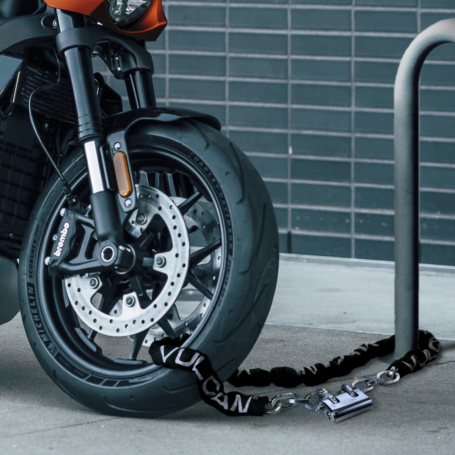 VULCAN Security Chain & Lock Kit - Premium Case-Hardened - 3/8" x 6' Chain