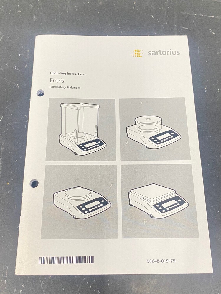 Sartorius Entris Laboratory Balance - User Guide / Manual / Instructions Book