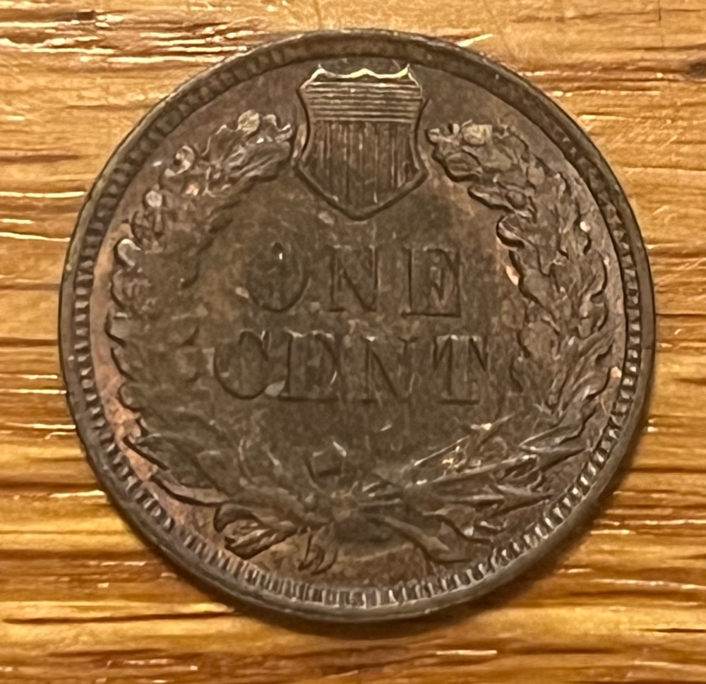 1908 Indian Head cent , brown uncirculated some red remaining