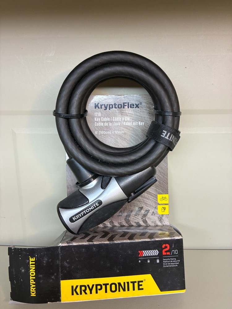 Kryptonite KryptoFlex 1218 6 ft Key Cable w/ FlexFrame-C bracket