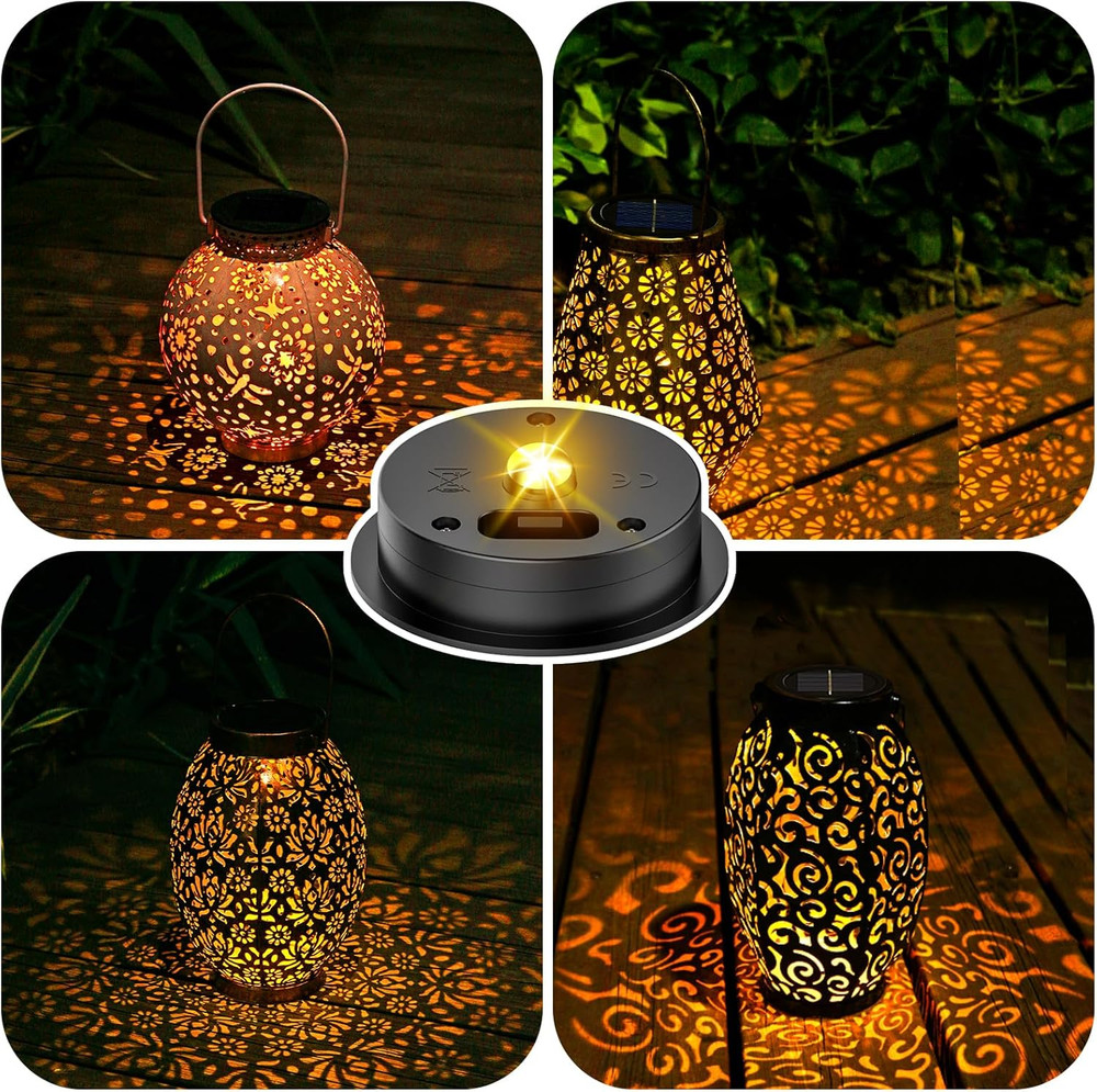 4 Pack Solar Light Replacement Top, 2.76 Inch Waterproof Solar Lantern Light Par
