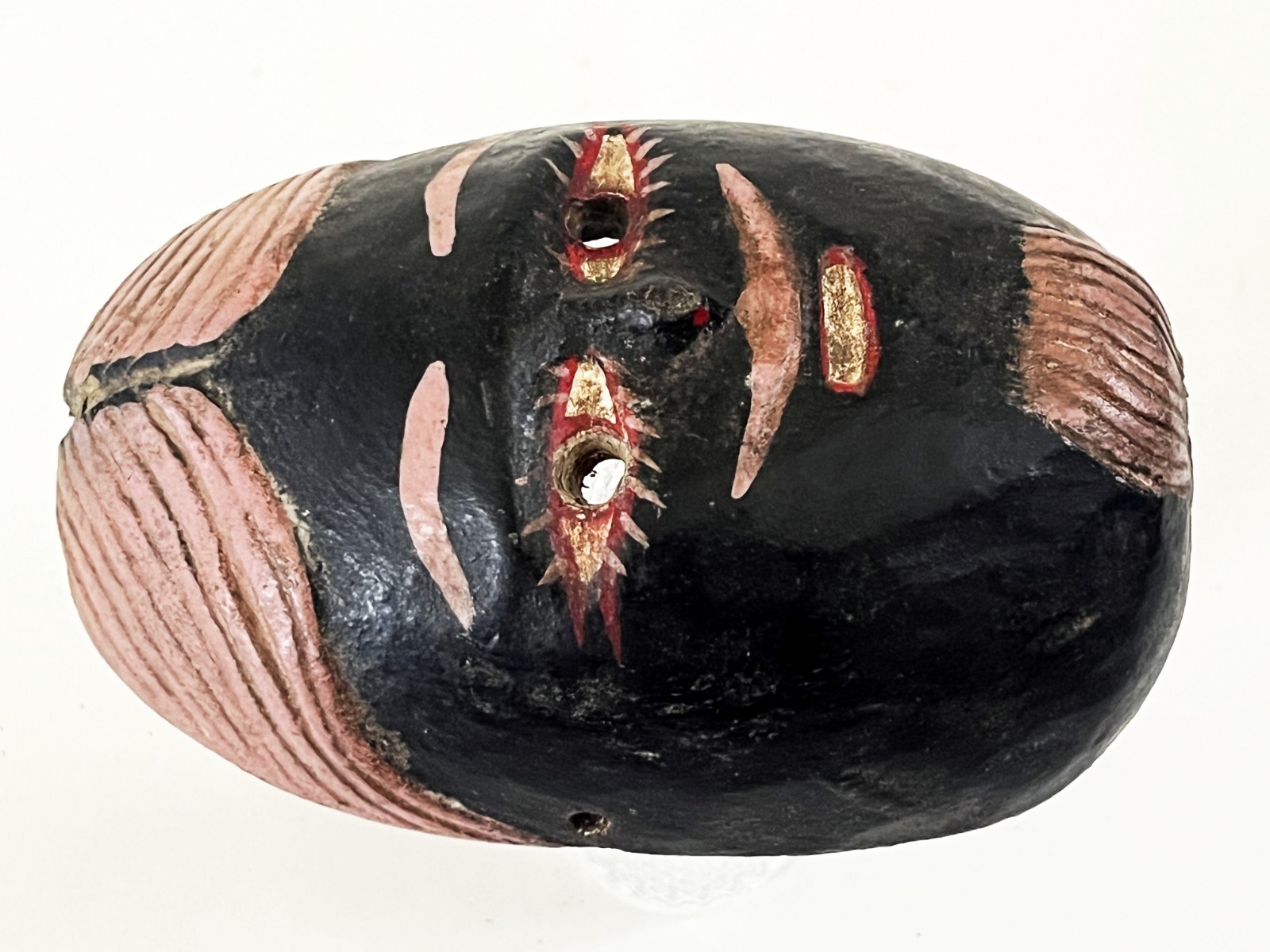 OLD MEXICAN HIDALGO JUANEGRO CUANEGRO JUAN NEGRO FOLK ART HAND CARVED DANCE MASK