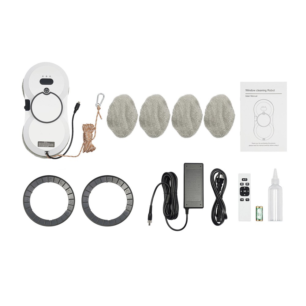 Window Cleaning Robot, Smart Window Cleaner with Automatic Water Spray Remotes