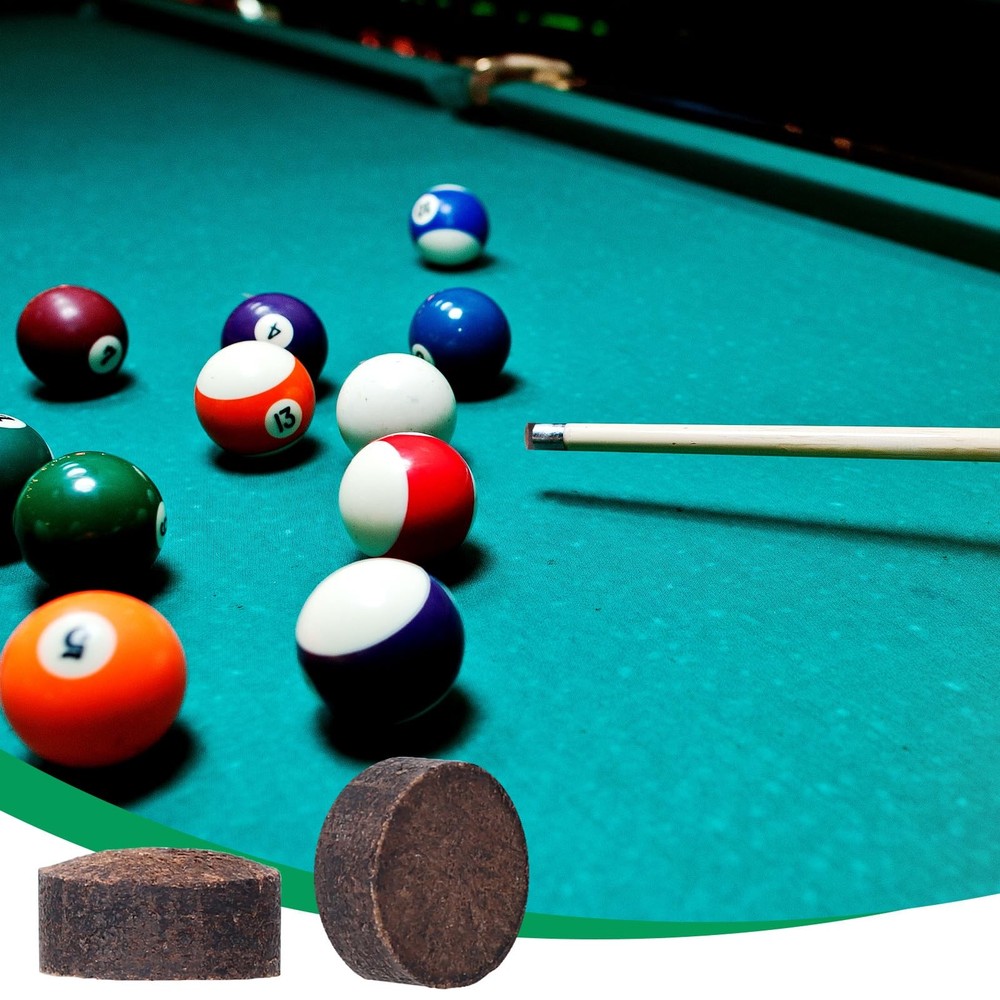 10 Pieces Billiard Pool Cue Tips Pool Stick Replacement Tips with Storage Box...