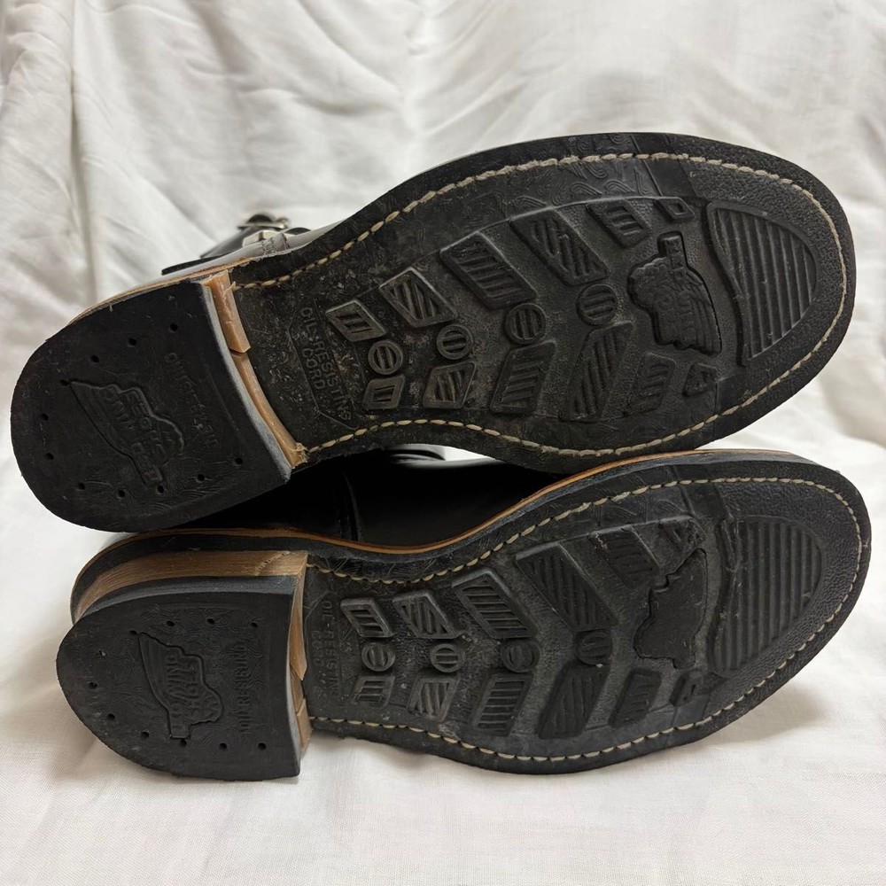 RedWIng Boots 2268 Leather Black Engineer Boots Size8D