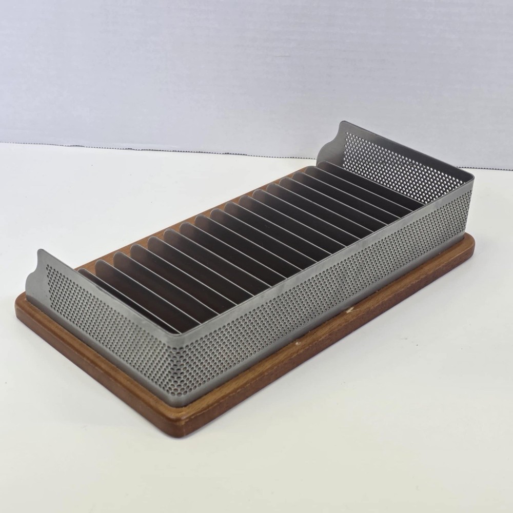 Eldon Expressions Workspace Solid Wood And Steel Adjustable Cd Holder