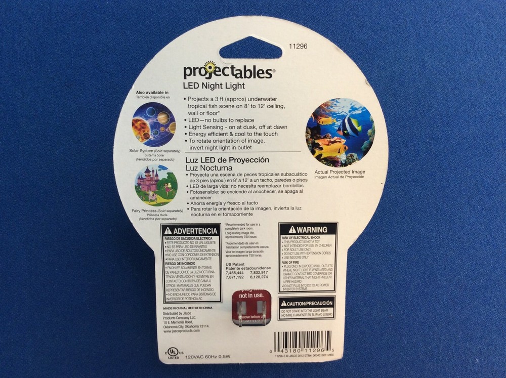 Night light Projectables : projects bright, vivid image on ceiling, wall, floor