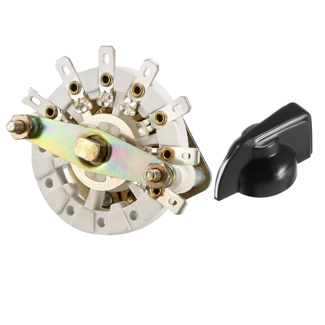 1P6T 1 Pole 6 Position 1-Deck Band Channel Rotary Switch Selector with Knob