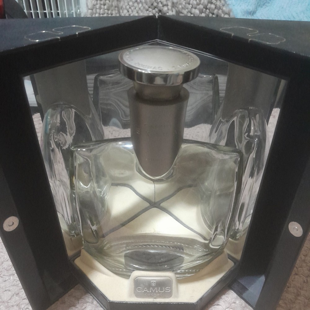 Authentic Empty Camus Extra Cognac Rare Crystal bottle 70cl Excellent Condition