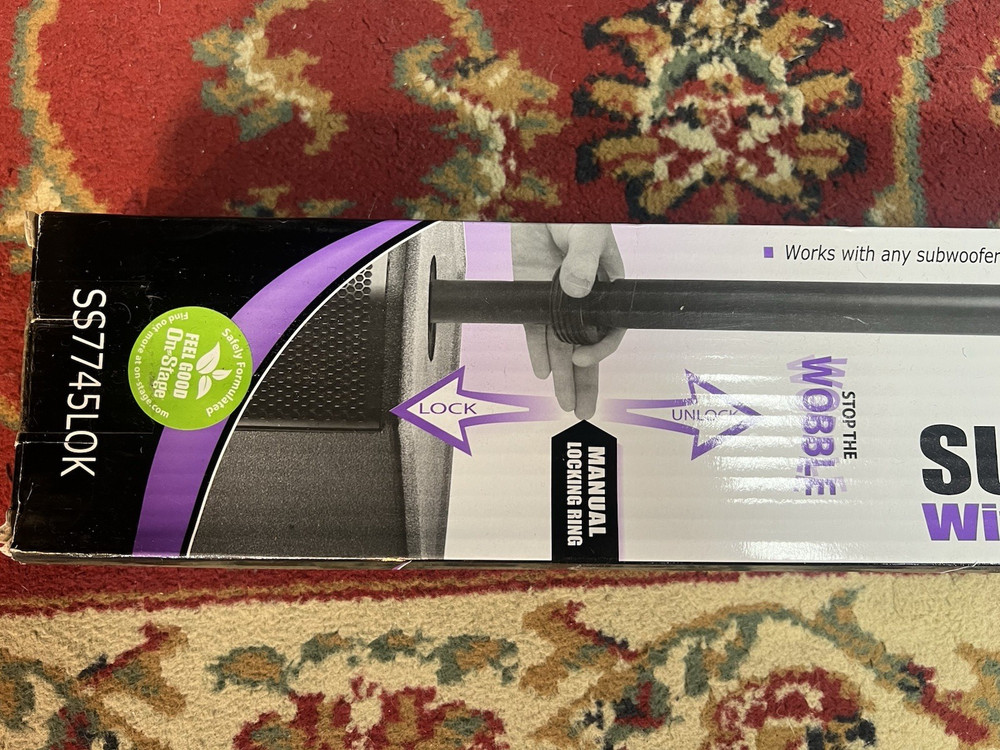 On-Stage SS7745LOK Adjustable Subwoofer Attachment Shaft with Locking Adapter