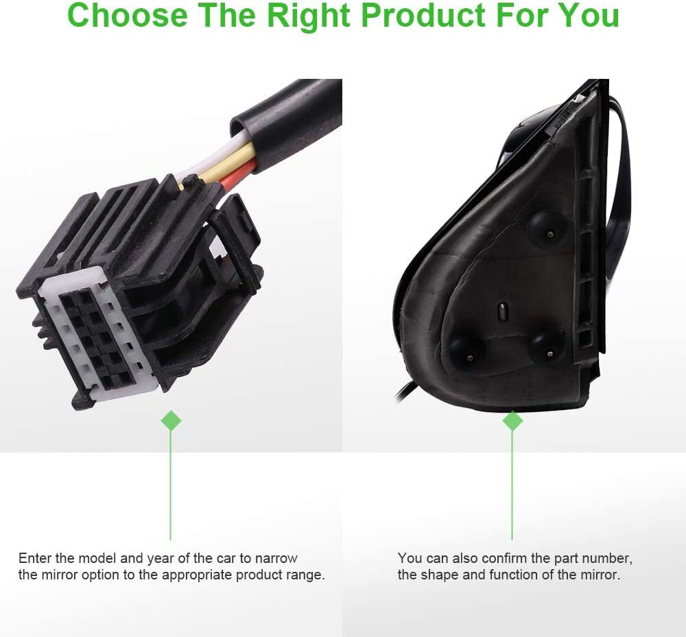 Pair Power Heated Side View Mirrors RH+LH For 2007-2013 Silverado Sierra 1500