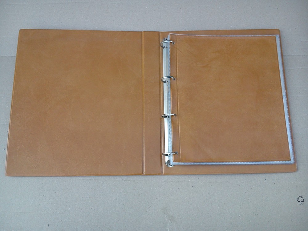 Royal Mail Presentation Packs Album Binder Stamp 14 Sheets Storage EMPTY Beige