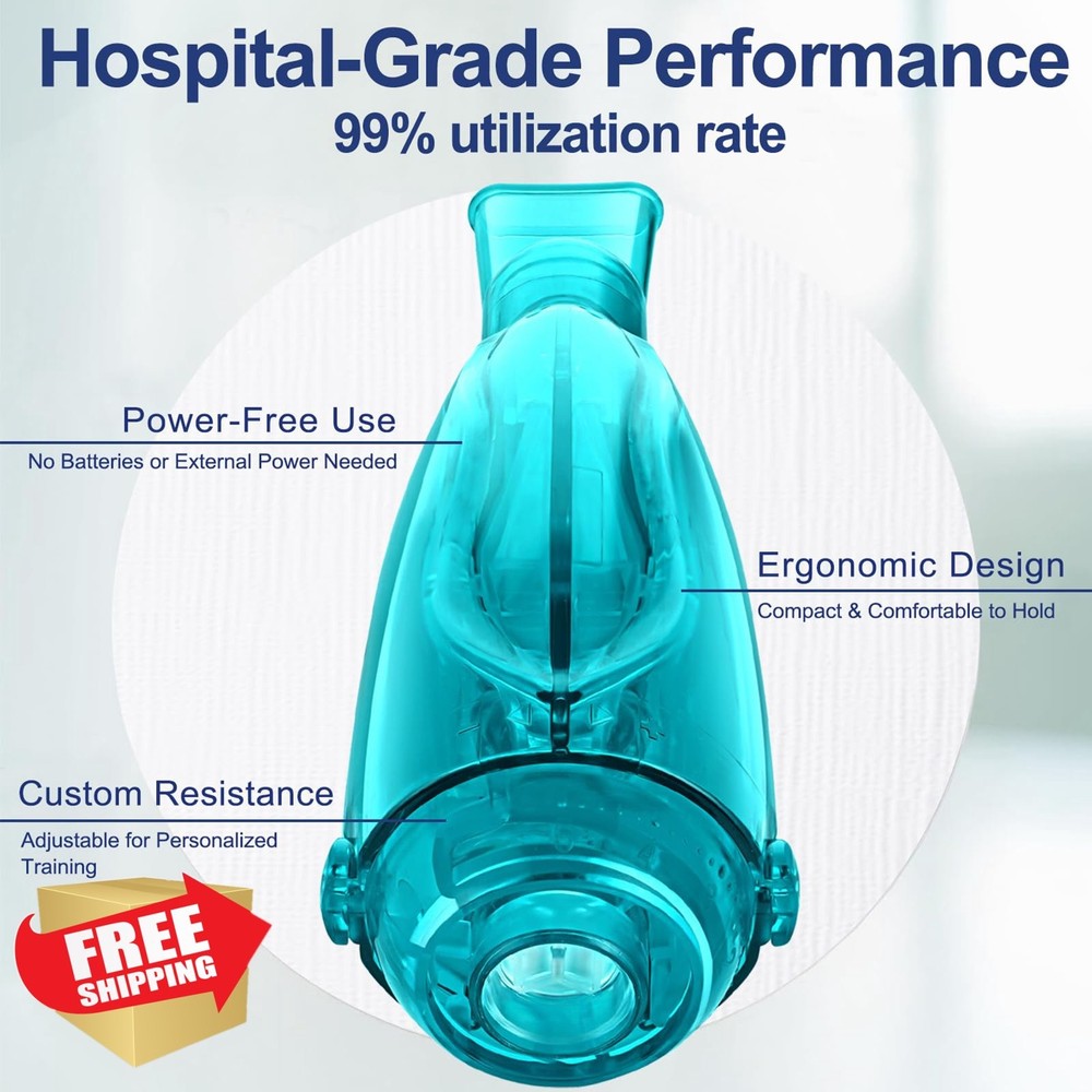 Flutter Valve Breathing Exercise Device Lung Mucus Trainer Strong