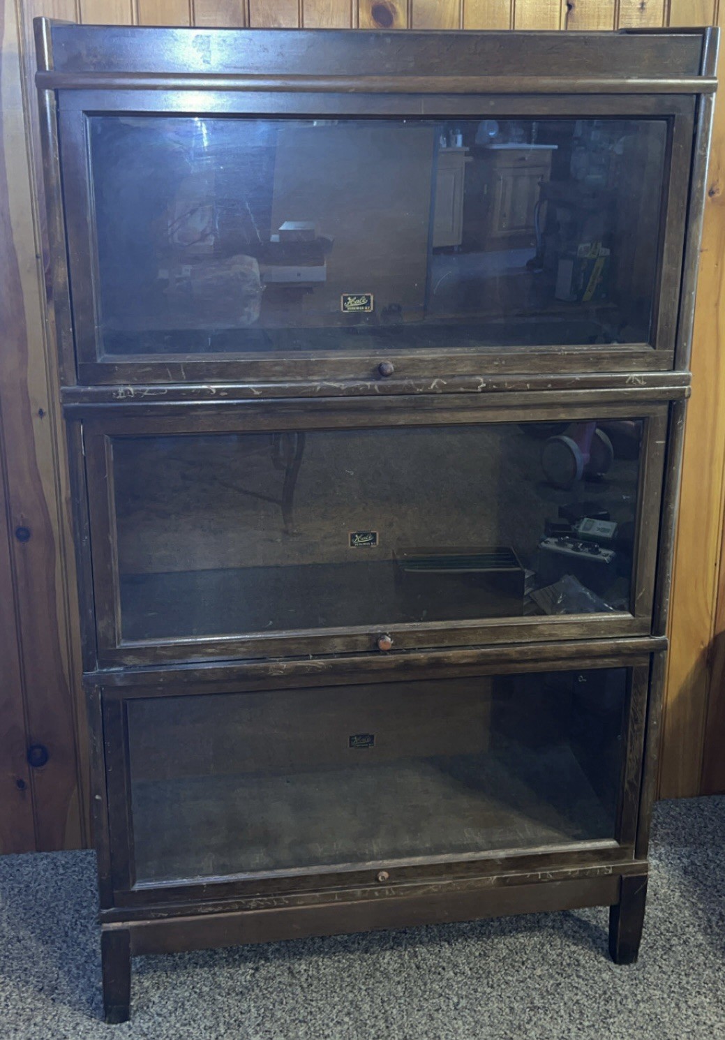 Vintage Hale Herkimer N.Y. barrister /lawyer Bookcase 3 Stack