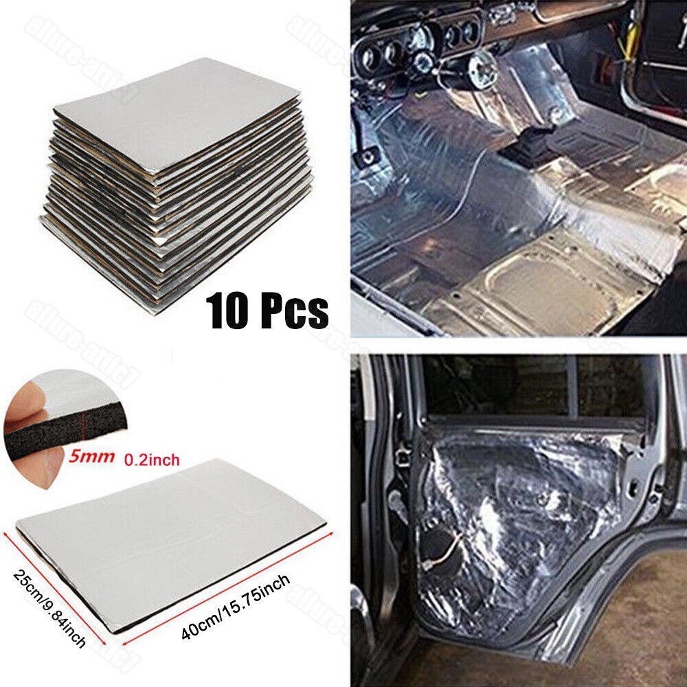 Heat Shield Sound Deadener Pad Car Firewall Thermal Noise Proof Insulation Mat