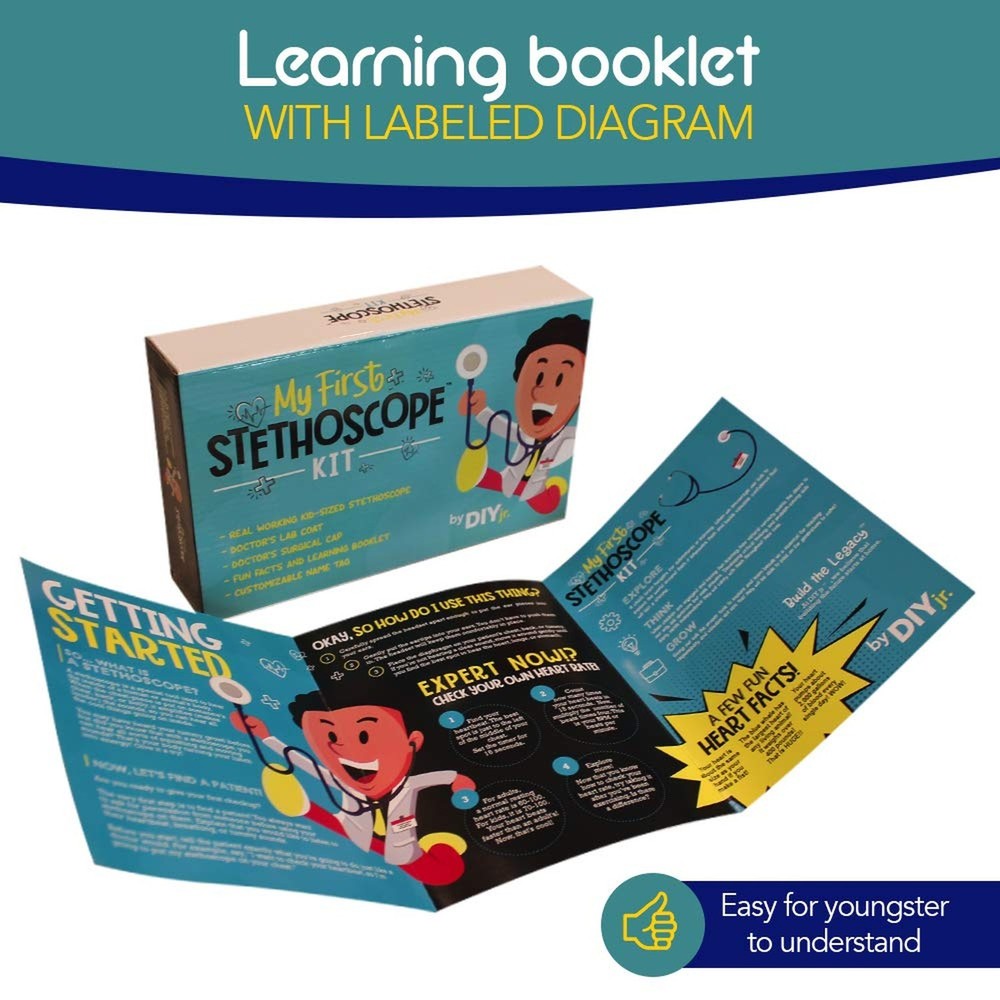 My First Stethoscope Doctor's Kit - Includes Kid Sized Stethoscope, Lab Coat,...