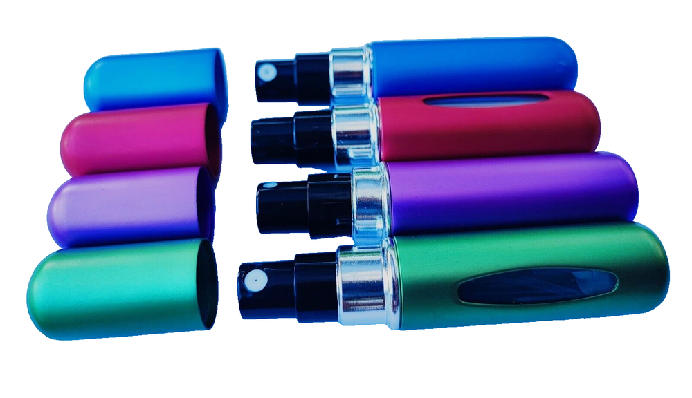 Perfume Atomizer Bottle- Portable Mini Refillable Spray Pump 5ml (4 PCs)