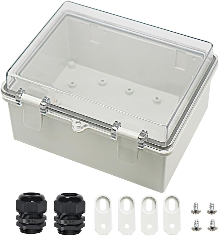 Junction Box ABS Plastic Dustproof Waterproof IP65 Electrical Boxes Hinged Shell